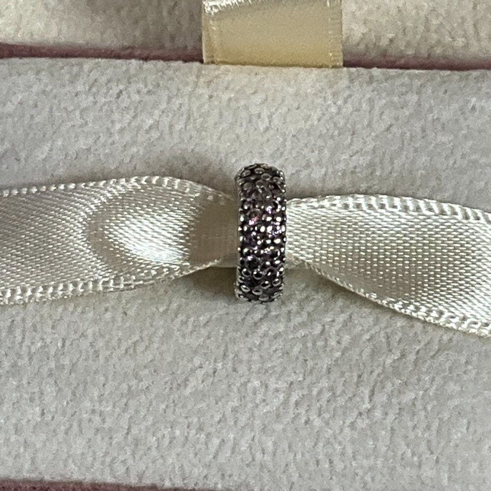 NWOT Pandora Sterling Silver Inspiration Within Pink Spacer/Charm 791359PCZ - Picture 6 of 6